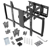 Maclean MC-679 - Kit de montage (support mural à double bras) - pour écran plat - métal - noir - Taille d'écran : 60"-100" - Interface de montage : 600 x 900 mm Noir G