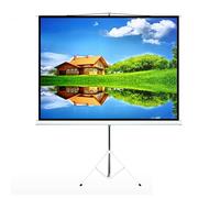 Maclean MC-680 Écran sur trépied 200 x 200 cm 112" - Écran de projection mobile - Format 1:1 avec trépied - Chiffon blanc mat Gain 1.0 - Pour home cinéma, bureau, présentations, salle de conférence et