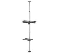Support TV télescopique avec étagère plafond et sol jusqu'à 30 kg 37-70 pouces
