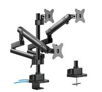 Maclean Support pour 3 écrans MC-811 - pince bureau VESA 75x75/100x100 17-27" 20 kg max