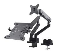 Maclean – Support double de table pour moniteur et ordinateur portable 17"–32"