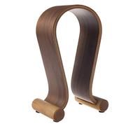 Maclean MC-815W Walnut Support de Casque Universel Support de Casque en Bois (Noyer)