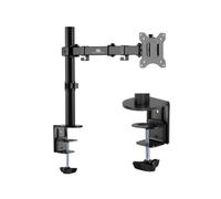 Maclean MC-883 Support Bureau Écran Plat 17-32" (43.2-81.3cm) Fixation Pince VESA 75x100mm 8kg Réglable en Hauteur Noir