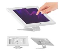 Maclean MC-956 W Support Tablette 12,4-13" pour iPad et Samsung | Verrouillage à clé, Montage mural ou bureau, Rotation portrait/paysage, Construction en acier, 257 x 350 x 22 mm