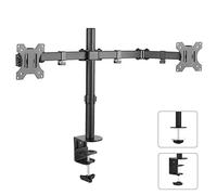 Maclean MC754 Dual Monitor Arm 360° 13-32" Double Bras de Moniteur LCD LED Montage VESA 75x75 100x100 jusqu'à 8 kg (MC-754)