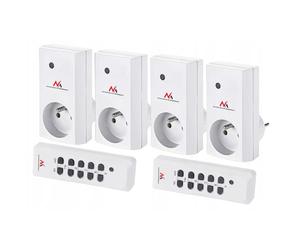 Maclean MCE 153 Lot de 4 prises télécommandées + 2 télécommandes avec télécommande max. 3600 W