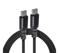 Maclean MCE Câble 2x USB-C 15W supportant QC 3.0 transfert de données 3A noir (MCE493/2 m)