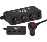 Maclean MCE117 chargeur d'appareils mobiles Smartphone, Tablette Noir Allume-cigare Auto