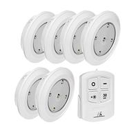 Lampe LED sans fil - Maclean - MCE165 - Télécommande incluse - 6 pièces - Éclairage mural et plafond