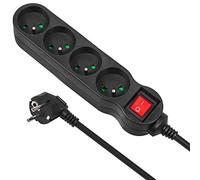 Maclean MCE180 rallonge Electrique Band Barrette d'alimentation 4 Prises (1.4 m)