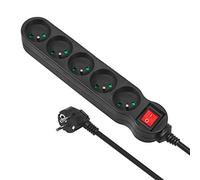 Maclean MCE184 rallonge Electrique Band Barrette d'alimentation 5 Prises (3 m)