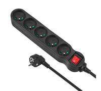 Multiprise - Bock - 5 prises - Interrupteur - 5m - Noir