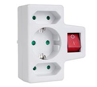 Maclean MCE215 Prise de courant triple avec commutateur 1x16A 2x2,5A Version allemande (MCE215)