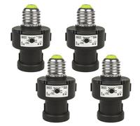 Maclean MCE21B Lot de 4 douilles E27 avec capteur crépusculaire et minuterie
