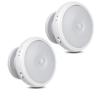 Maclean MCE223 Lot de 2 Lampes LED Détecteur de Mouvement PIR Capteur Crépusculaire Aimant Rotatif 360° 50/60 lm Fonction AUTO/ON/OFF Alimenté 3×AAA