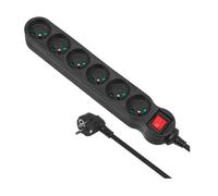 Bloc multiprise 6 prises avec interrupteur terre 1,5 m protection enfant Maclean Energy