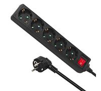Maclean MCE227G Multiprise 5 Prises avec Interrupteur et sécurité pour Enfants Schuko 3 500 W 5 m