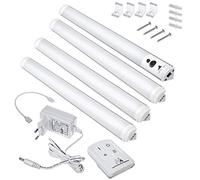 Maclean MCE245 Plafonniers linéaires à LED pour armoire avec télécommande Réglage de la luminosité 240LM Blanc froid 4 modules set)