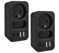 Maclean MCE249 F/B - 2 prises, 4 USB (2x USB-A, 2x USB-C PD 20W)