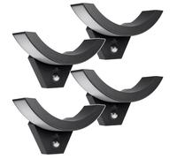 Maclean MCE290 10W 800LM IP54 Lampe LED avec capteur de mouvement et crépuscule PIR 10W 800LM IP54 Portée jusqu'à 9m pour façades de garage et terrasses 4, Noir)