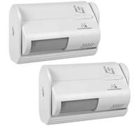 Maclean MCE311 W 2 pièces Dispositif de signalisation d'entrée sans Fil capteur PIR portée 8m alimenté par Une Batterie 9V DC Volume supérieur à 70dB