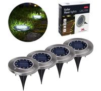 Maclean MCE318 Lot de 4 lampes solaires LED IP44 70 lm 4000 K