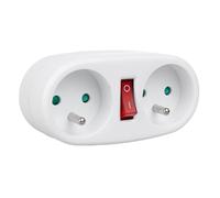 Maclean MCE337 E Prise de courant répartiteur avec 2 prises et interrupteur marche/arrêt type E 2x16 A
