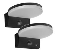 Maclean MCE344 B lot de 2 Lampe LED Extérieur 15W Détecteur PIR IP65 4000K