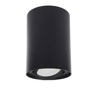 Maclean MCE422 B Plafonnier en aluminium orientable avec douille GU10 pour ampoules LED et halogènes jusqu'à 40 W Montage en saillie Noir