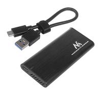 Maclean Boîtier SSD M.2 MCE443 – NVMe & SATA, USB 3.1, 2230/2240/2260/2280, USAP, Aluminium, Noir