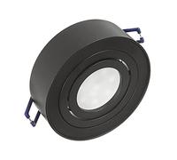 Maclean MCE462 B Plafonnier spot pour sources lumineuses MR16/GU10 noir 94x32mm rond aluminium