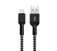 Maclean MCE482 USB zu USB-Typ-C Kabel USB Ladekabel 2m Fast Charge 5V/2.4A Datenkabel Schnellladekabel High Speed Nylon Geflochten Anschlusskabel Datenübertragung (USB zu USB Typ-C 2m)