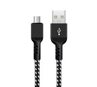 Maclean MCE483 Câble MicroUSB 2m Fast Charge 5V/2.4A - Câble de Données Haute Vitesse en Nylon Tressé pour Charge Rapide et Transfert de Données
