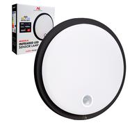 Maclean Lampe LED MCE525 détecteur de mouvement PIR 10W IP65 4000K 1000 lm Noir