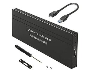 Maclean MCE582 Boîtier de Disque Dur USB 3.0 pour Disque Dur M.2 SDD NGFF jusqu'à 5 Gbps Boîtier SSD Externe 2230/2242/2260/2280 mm Adaptateur Prise en Charge UASP Plug & Play