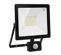 Maclean MCE630 Projecteur LED avec détecteur de mouvement PIR 30W 2400 lumen éclairage extérieur Spots Slim IP44 étanche aux éclaboussures (30W, blanc chaud 3000K) [classe énergétique A ++] (71719)