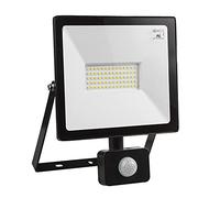 Projecteur LED avec détecteur de mouvement PIR Maclean 50W 4000k lumens Slim IP44 résistant aux éclaboussures blanc neutre