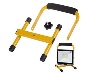 Maclean MCE652 Support de sol pour projecteur LED Projecteur de travail Trépied Projecteur de chantier Rotatif Acier (pour MCE550 / MCE650)