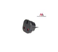 Maclean Adaptateur de voyage MCE72 - Prises UK vers EU - 10/16A 240V - Noir
