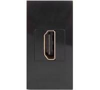 Maclean MCE720B - Prise HDMI - Prise murale modulaire - encastrée - Noir Noir G