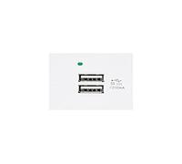 Prise USB Chargeur 2x port USB jusqu'à 2.1A Fast Charge Prise murale modulaire encastrée Prise murale encastrée Montage encastré (Prise USB 2.1A, Blanc)