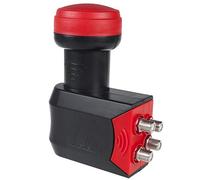 Maclean MCTV-254 Premium Quad LNB Convertisseur Sat Numérique 3D étanche Full HD 0.3dB jusqu'à 4 participants (Quad)