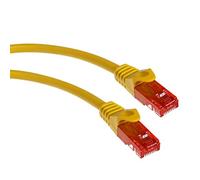 Maclean MCTV-303 Patch câble réseau câble Ethernet RJ45 câble 2X réseau UTP Cat6 câble LAN 1.000 Mbit/s (3m, Jaune)