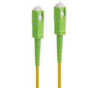 Maclean MCTV-431 Câble à fibre optique SC/APC vers SC/APC Câble patch Simplex Singlemode Fiber Patch Cable Jaune/Vert 1 m