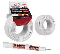 Maclean MCTV-470 Câble d'antenne Câble coaxial RG6 Cuivre Pur 100% CU Câble d'antenne coaxial Sat Télévision par Satellite (25 m)