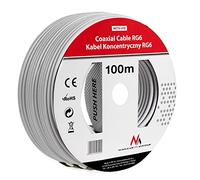 Maclean Câble coaxial satellite MCTV-572 RG6 100 m 1.0CSS double blindage (blanc)