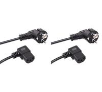 Maclean MCTV-802 câble électrique d'alimentation à Angle Connecteur à Angle 1,5m Plug EU (1.5 m) (Lot de 2)