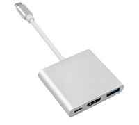 Maclean MCTV-840 Adaptateur USB-C - HDMI/USB 3.0 / Adaptateur de Haute qualité avec connecteur USB-C Permet d'étendre l'appareil avec des Ports supplémentaires