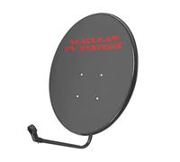 Maclean MCTV-926 Parabol Satellite avec Support LNB et Support de mât - Antenne Satellite LNB Tragarm en Acier phosphaté (65cm de diamètre) v Graphit