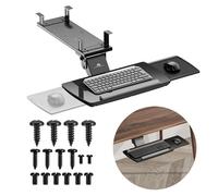 Maclean Porte-clavier sous le bureau, réglable, max. 5kg, noir, MC-156 B